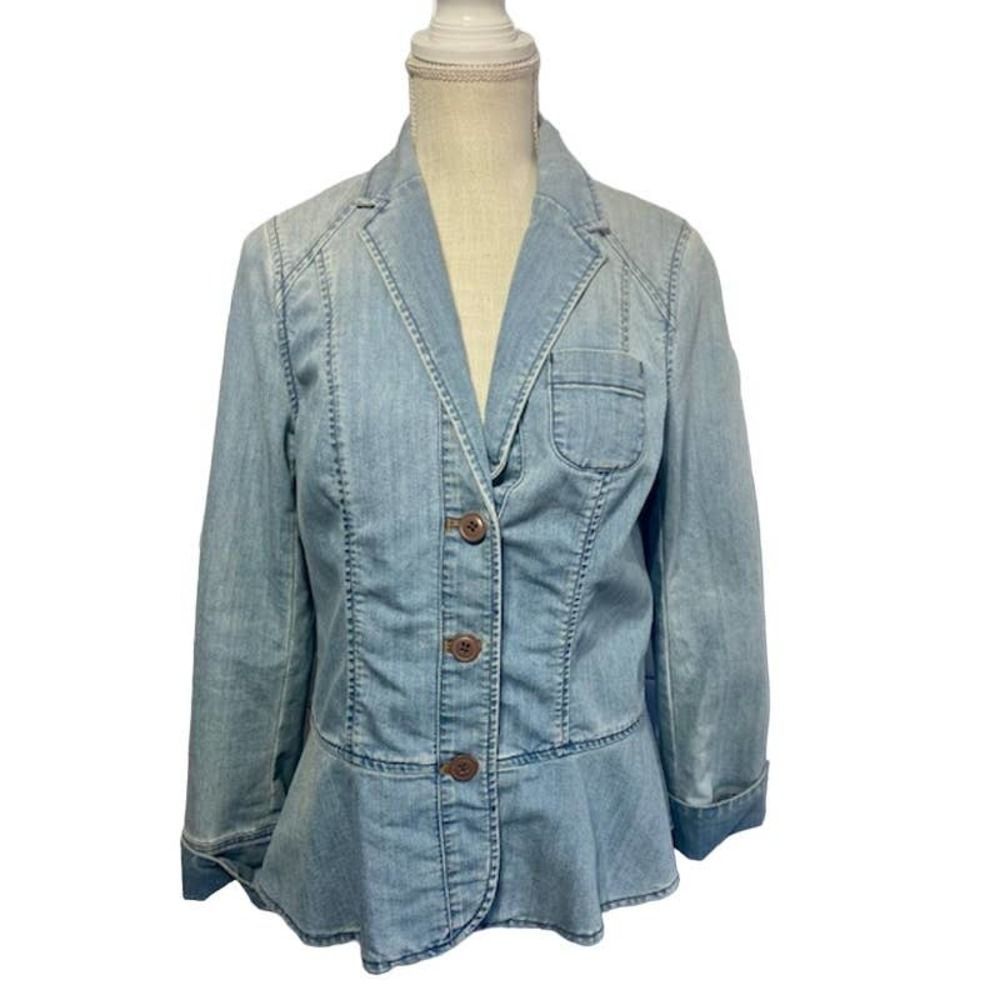 Anthropologie Pilcro And The Letterpress Denim Jean Jacket Blazer
